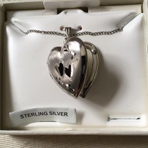 New Sterling silver Heart locket pendant